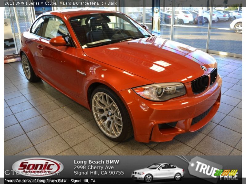 Valencia Orange Metallic / Black 2011 BMW 1 Series M Coupe