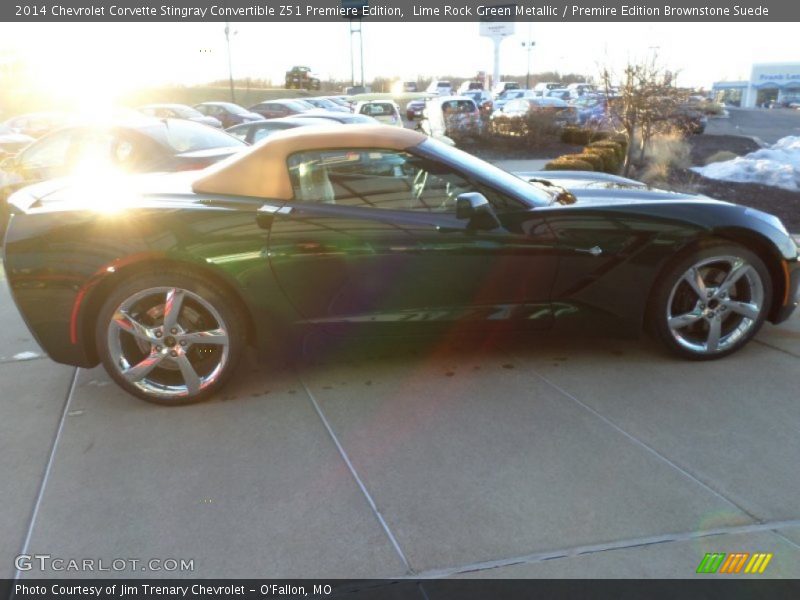 Lime Rock Green Metallic / Premire Edition Brownstone Suede 2014 Chevrolet Corvette Stingray Convertible Z51 Premiere Edition