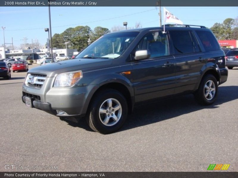 Nimbus Gray Metallic / Gray 2008 Honda Pilot EX-L