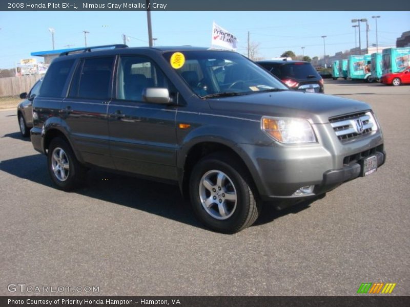 Nimbus Gray Metallic / Gray 2008 Honda Pilot EX-L