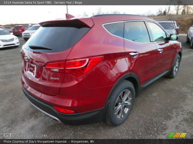 Serrano Red / Beige 2014 Hyundai Santa Fe Sport FWD
