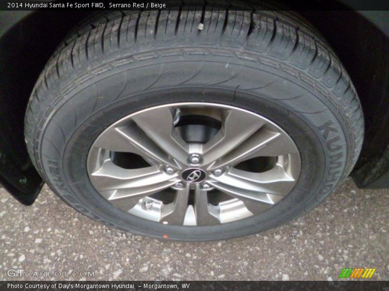 Serrano Red / Beige 2014 Hyundai Santa Fe Sport FWD