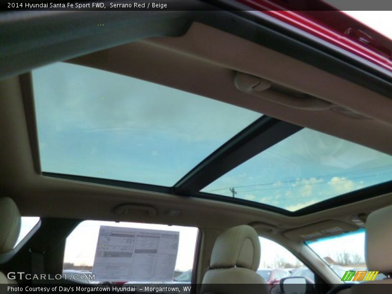 Serrano Red / Beige 2014 Hyundai Santa Fe Sport FWD