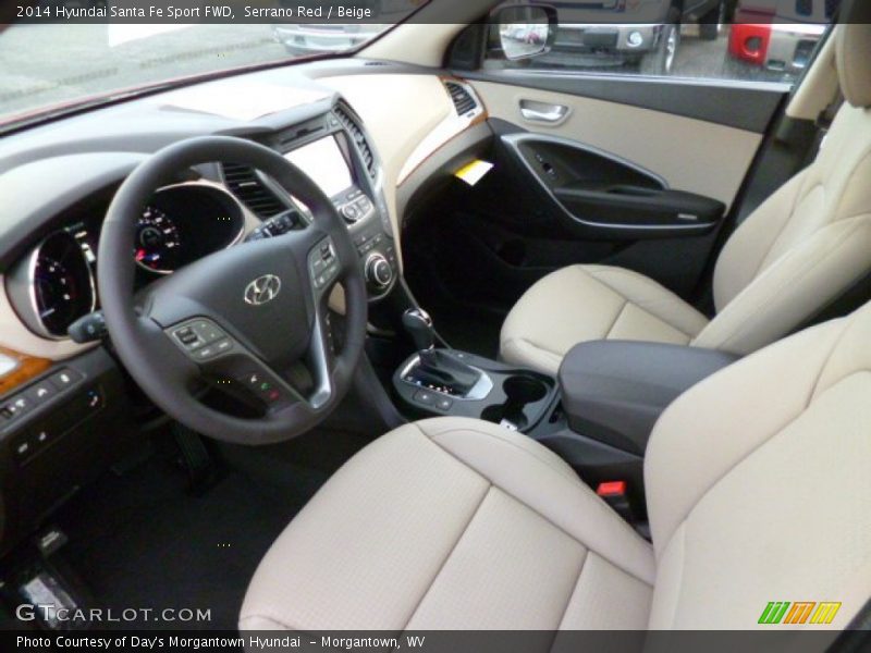 Serrano Red / Beige 2014 Hyundai Santa Fe Sport FWD