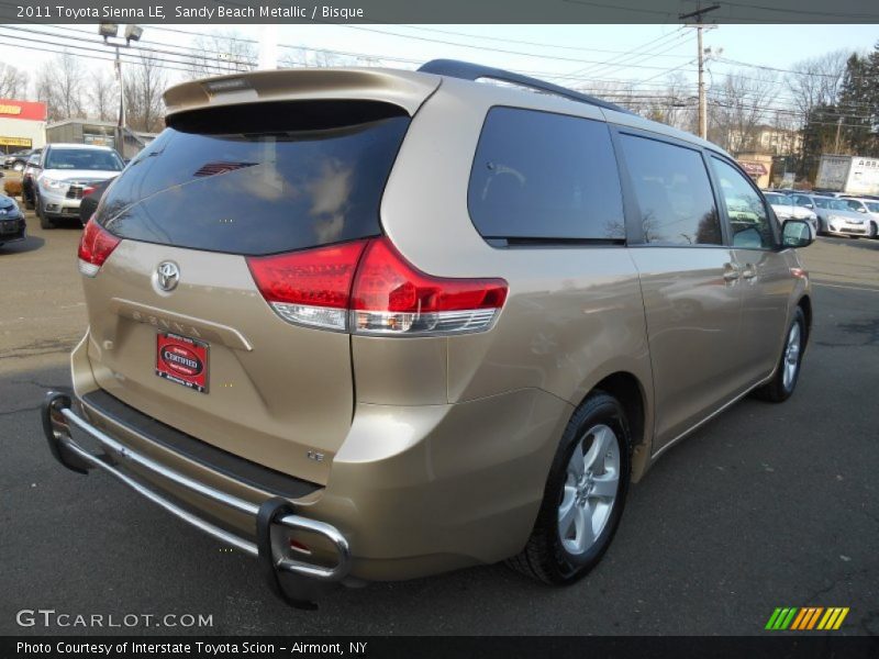 Sandy Beach Metallic / Bisque 2011 Toyota Sienna LE