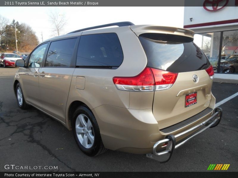 Sandy Beach Metallic / Bisque 2011 Toyota Sienna LE