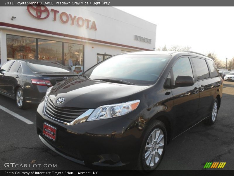 Predawn Gray Mica / Light Gray 2011 Toyota Sienna LE AWD