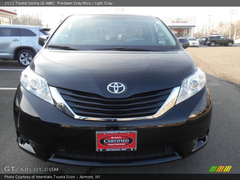 Predawn Gray Mica / Light Gray 2011 Toyota Sienna LE AWD