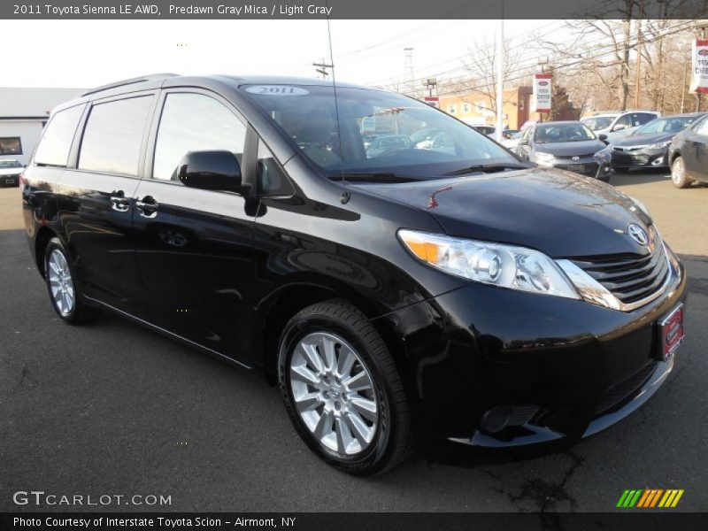 Predawn Gray Mica / Light Gray 2011 Toyota Sienna LE AWD