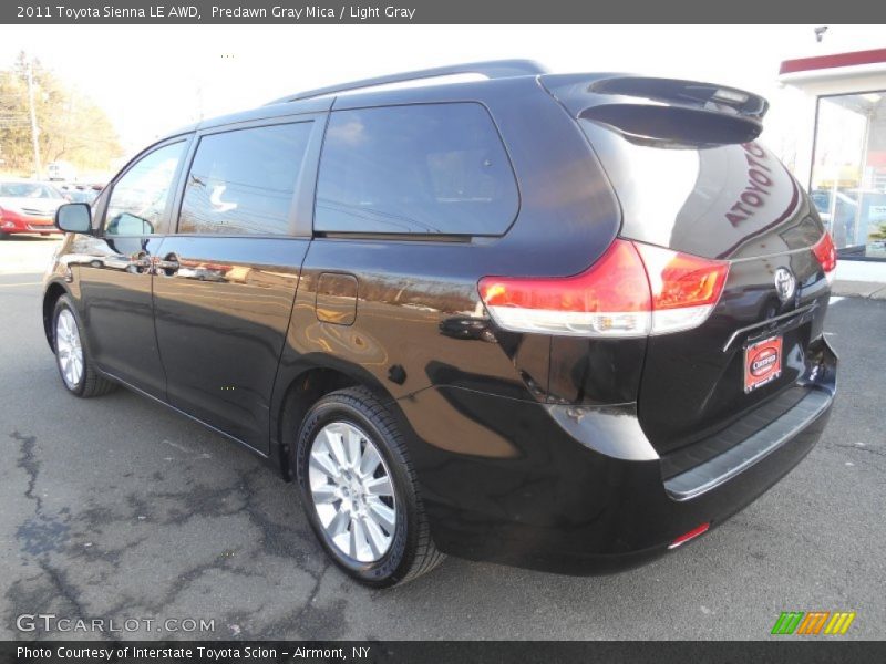 Predawn Gray Mica / Light Gray 2011 Toyota Sienna LE AWD