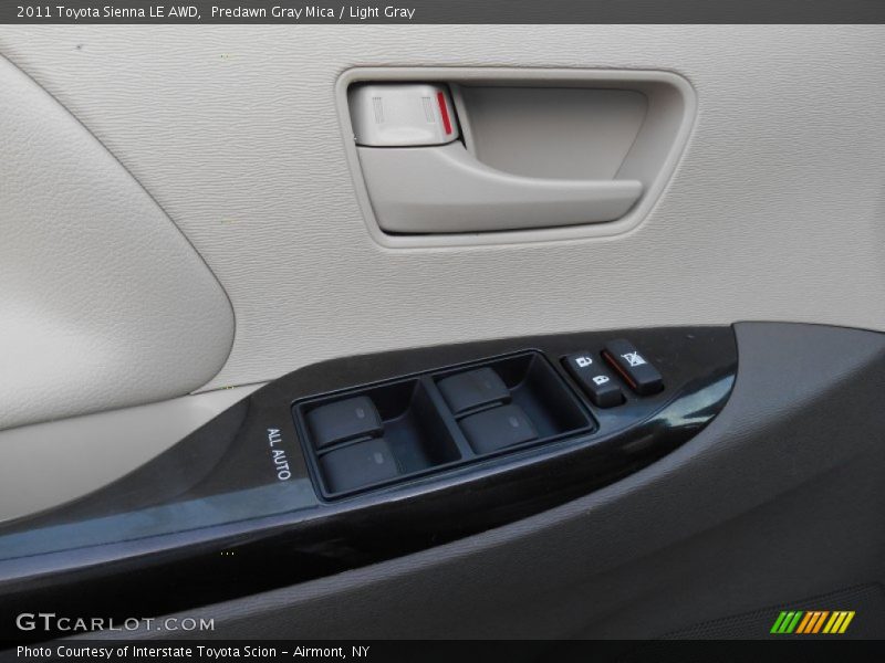 Predawn Gray Mica / Light Gray 2011 Toyota Sienna LE AWD
