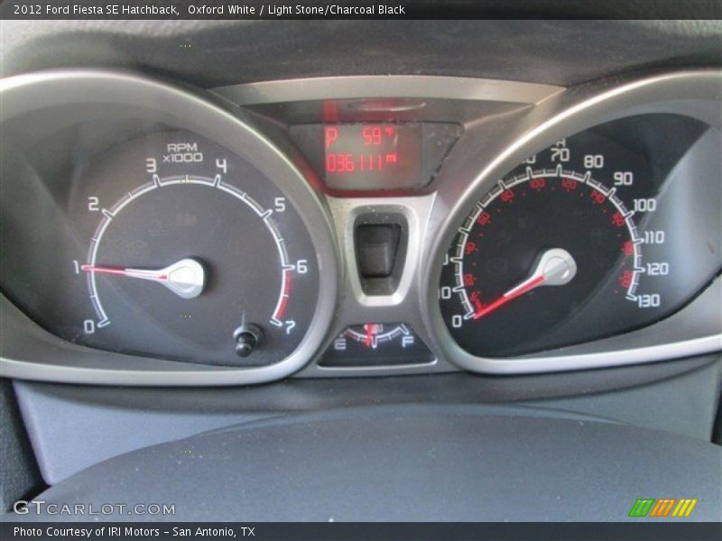 Oxford White / Light Stone/Charcoal Black 2012 Ford Fiesta SE Hatchback