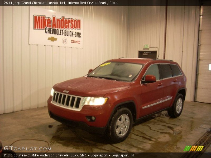 Inferno Red Crystal Pearl / Black 2011 Jeep Grand Cherokee Laredo 4x4