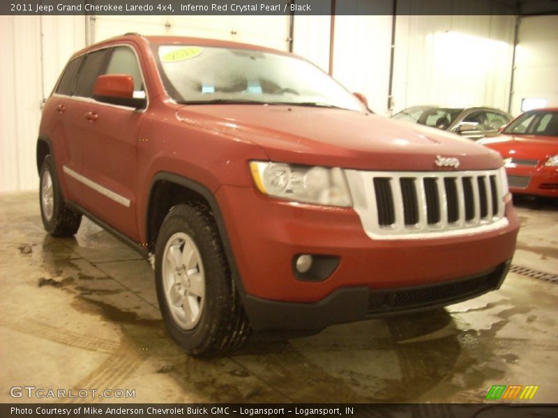 Inferno Red Crystal Pearl / Black 2011 Jeep Grand Cherokee Laredo 4x4