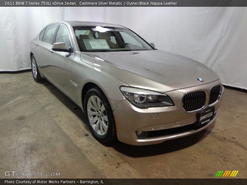 Cashmere Silver Metallic / Oyster/Black Nappa Leather 2011 BMW 7 Series 750Li xDrive Sedan