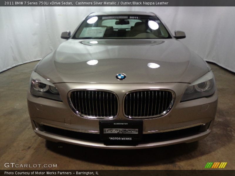 Cashmere Silver Metallic / Oyster/Black Nappa Leather 2011 BMW 7 Series 750Li xDrive Sedan