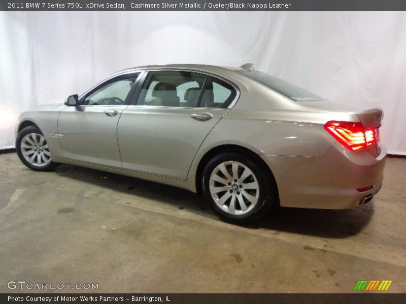 Cashmere Silver Metallic / Oyster/Black Nappa Leather 2011 BMW 7 Series 750Li xDrive Sedan