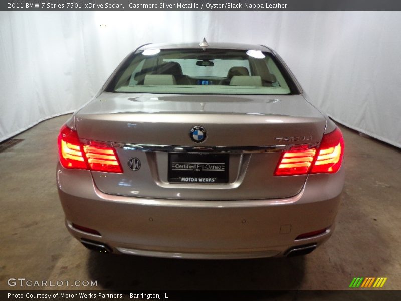 Cashmere Silver Metallic / Oyster/Black Nappa Leather 2011 BMW 7 Series 750Li xDrive Sedan