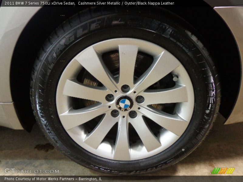 Cashmere Silver Metallic / Oyster/Black Nappa Leather 2011 BMW 7 Series 750Li xDrive Sedan