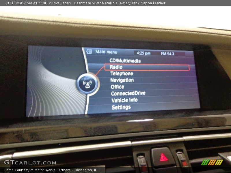 Cashmere Silver Metallic / Oyster/Black Nappa Leather 2011 BMW 7 Series 750Li xDrive Sedan