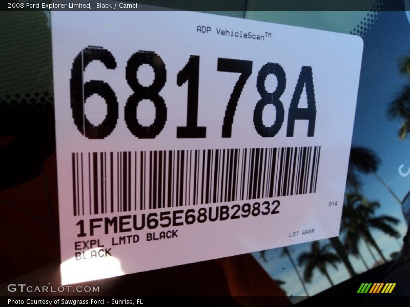 Black / Camel 2008 Ford Explorer Limited