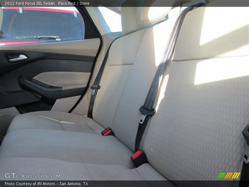 Race Red / Stone 2012 Ford Focus SEL Sedan