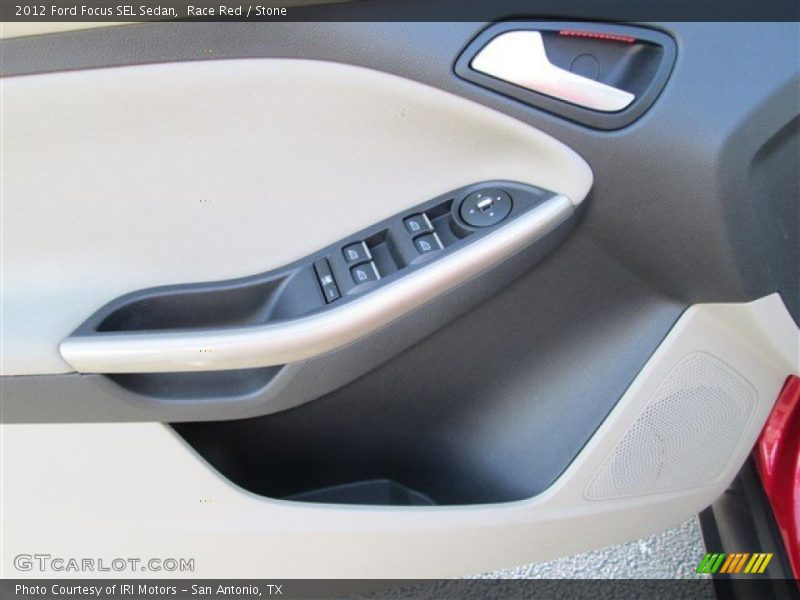 Race Red / Stone 2012 Ford Focus SEL Sedan