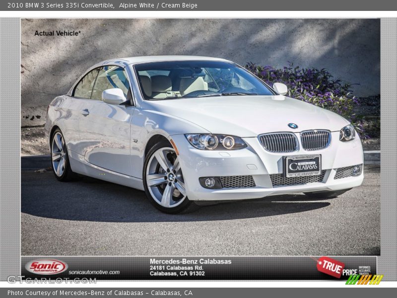 Alpine White / Cream Beige 2010 BMW 3 Series 335i Convertible