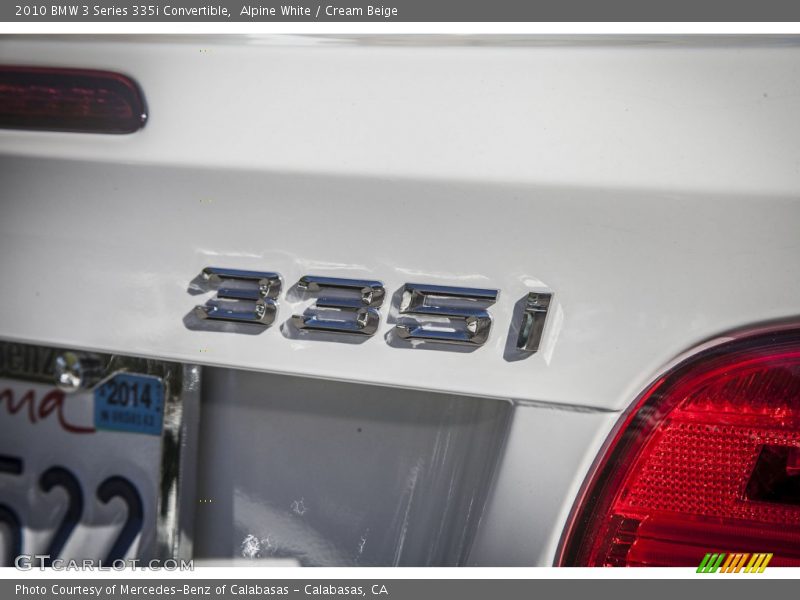 Alpine White / Cream Beige 2010 BMW 3 Series 335i Convertible