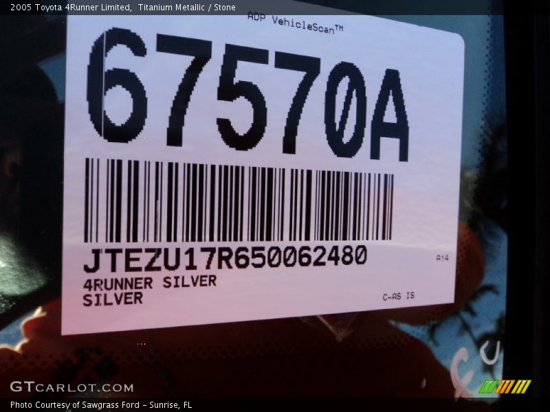 Titanium Metallic / Stone 2005 Toyota 4Runner Limited