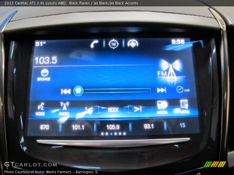 Black Raven / Jet Black/Jet Black Accents 2013 Cadillac ATS 3.6L Luxury AWD