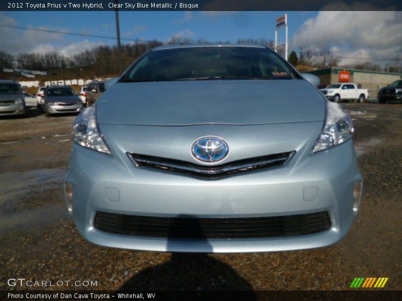 Clear Sky Blue Metallic / Bisque 2012 Toyota Prius v Two Hybrid
