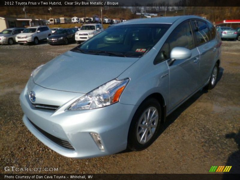 Clear Sky Blue Metallic / Bisque 2012 Toyota Prius v Two Hybrid