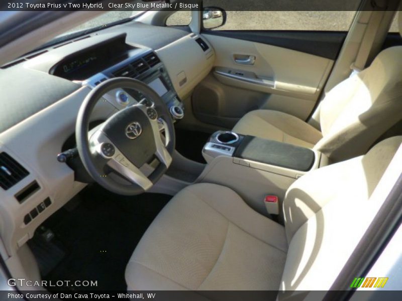 Clear Sky Blue Metallic / Bisque 2012 Toyota Prius v Two Hybrid