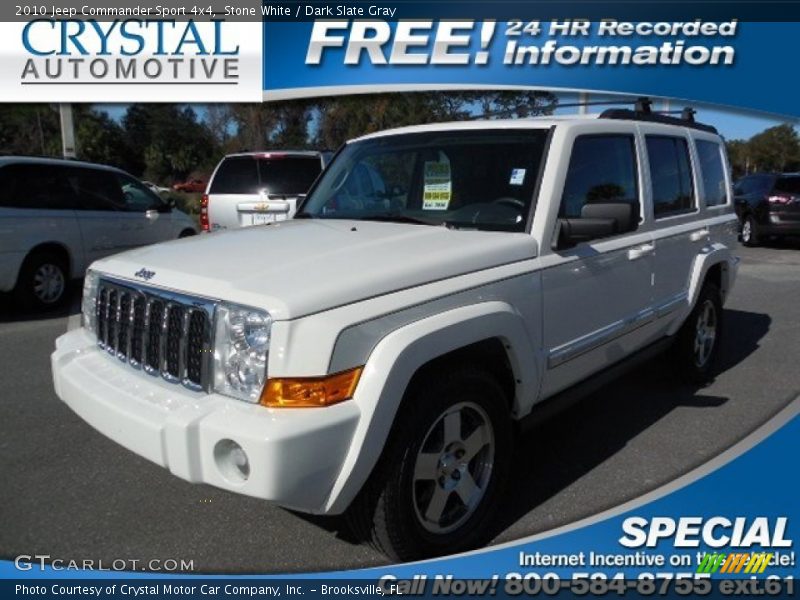 Stone White / Dark Slate Gray 2010 Jeep Commander Sport 4x4