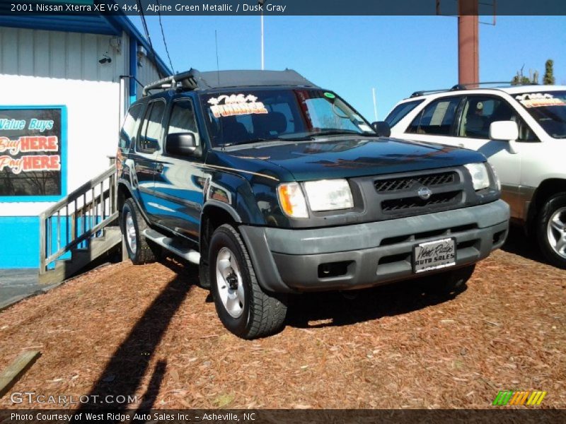 Alpine Green Metallic / Dusk Gray 2001 Nissan Xterra XE V6 4x4
