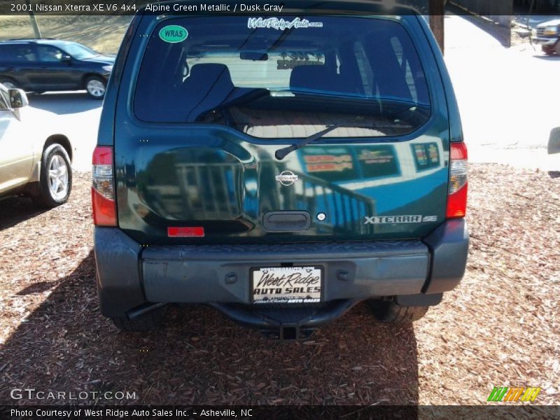 Alpine Green Metallic / Dusk Gray 2001 Nissan Xterra XE V6 4x4