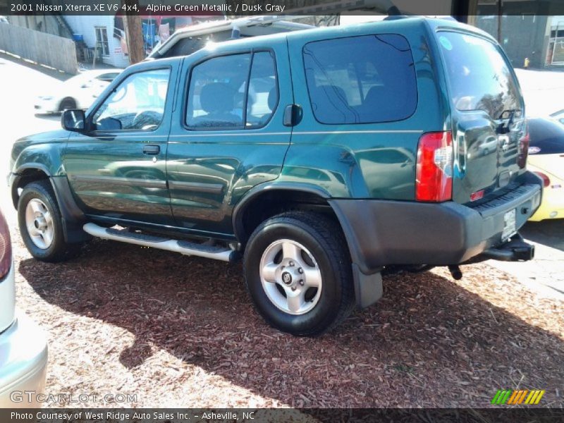 Alpine Green Metallic / Dusk Gray 2001 Nissan Xterra XE V6 4x4