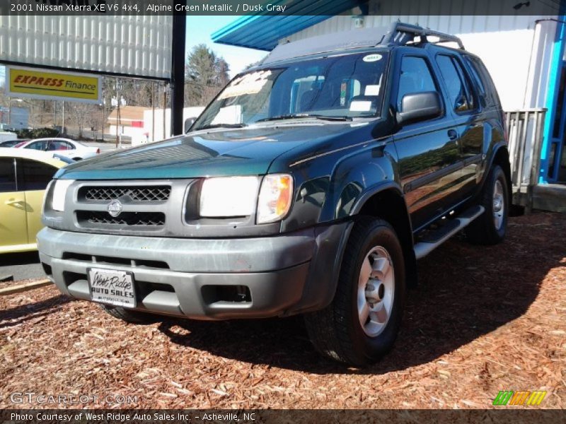 Alpine Green Metallic / Dusk Gray 2001 Nissan Xterra XE V6 4x4