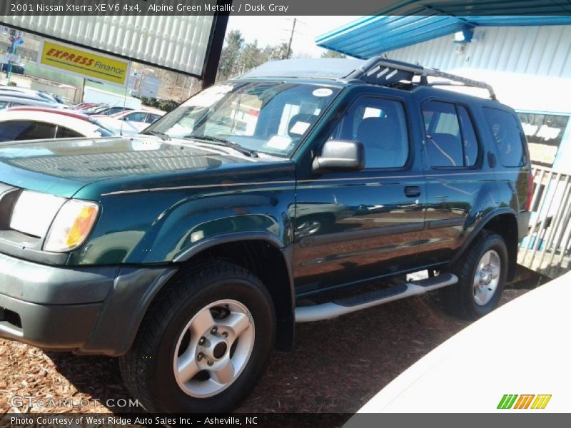 Alpine Green Metallic / Dusk Gray 2001 Nissan Xterra XE V6 4x4