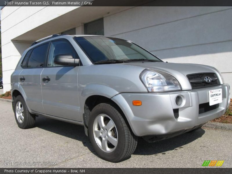 Platinum Metallic / Gray 2007 Hyundai Tucson GLS