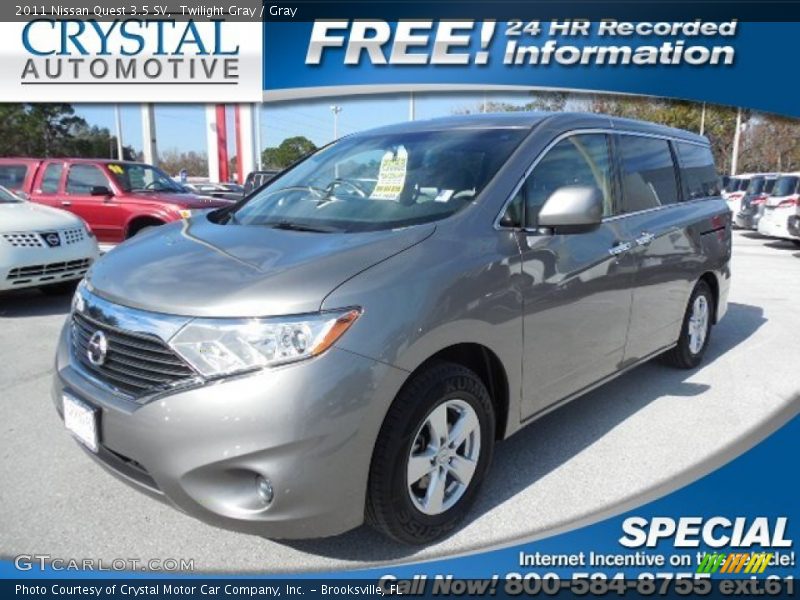 Twilight Gray / Gray 2011 Nissan Quest 3.5 SV