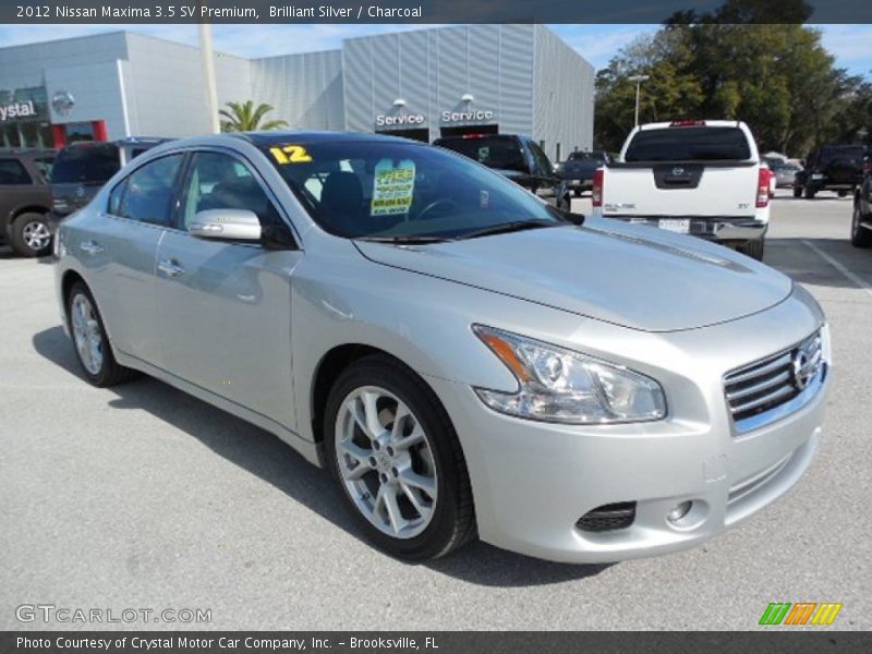 Brilliant Silver / Charcoal 2012 Nissan Maxima 3.5 SV Premium