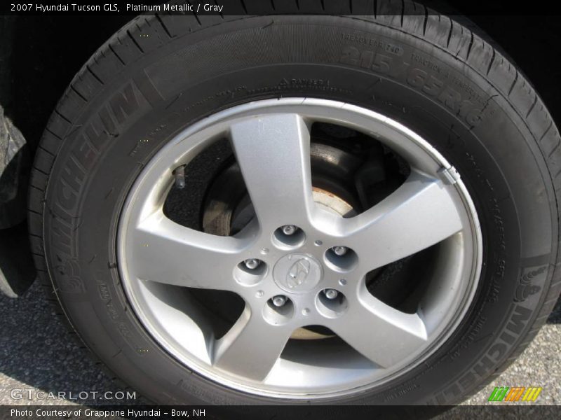 Platinum Metallic / Gray 2007 Hyundai Tucson GLS