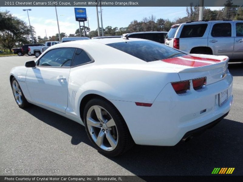 Summit White / Inferno Orange/Black 2011 Chevrolet Camaro SS/RS Coupe