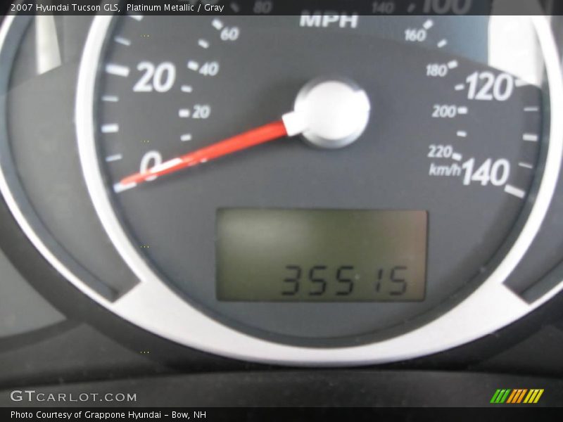 Platinum Metallic / Gray 2007 Hyundai Tucson GLS