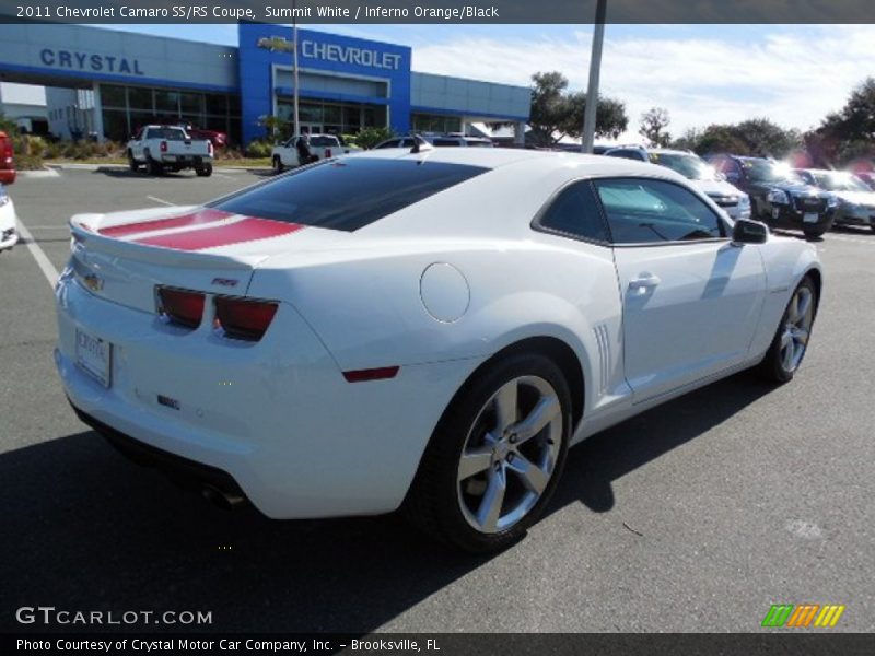 Summit White / Inferno Orange/Black 2011 Chevrolet Camaro SS/RS Coupe