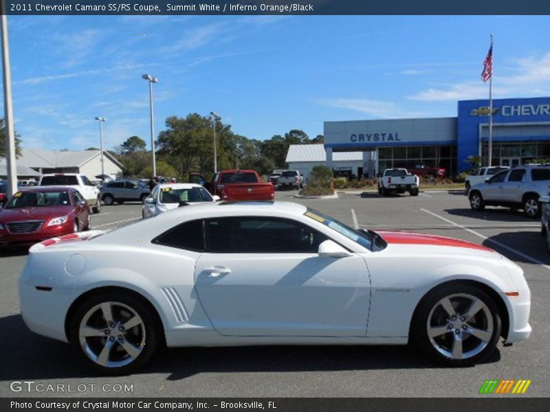 Summit White / Inferno Orange/Black 2011 Chevrolet Camaro SS/RS Coupe