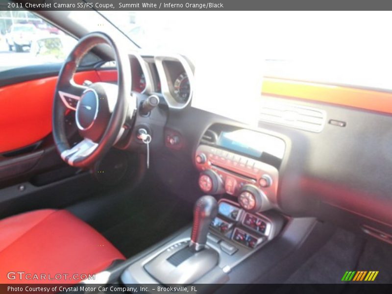 Summit White / Inferno Orange/Black 2011 Chevrolet Camaro SS/RS Coupe