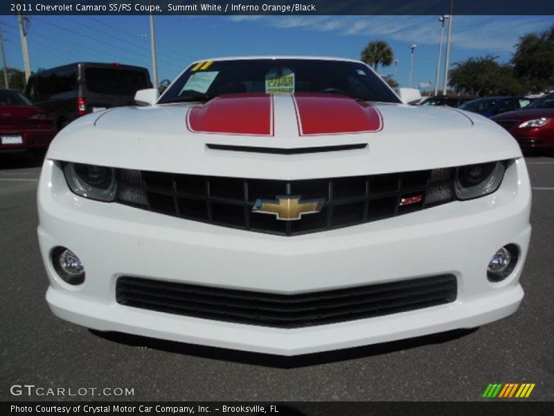 Summit White / Inferno Orange/Black 2011 Chevrolet Camaro SS/RS Coupe